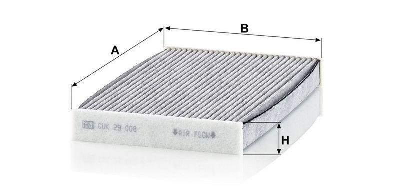 MANN-FILTER CUK 29 008 Innenraumluftfilter f&uuml;r Opel