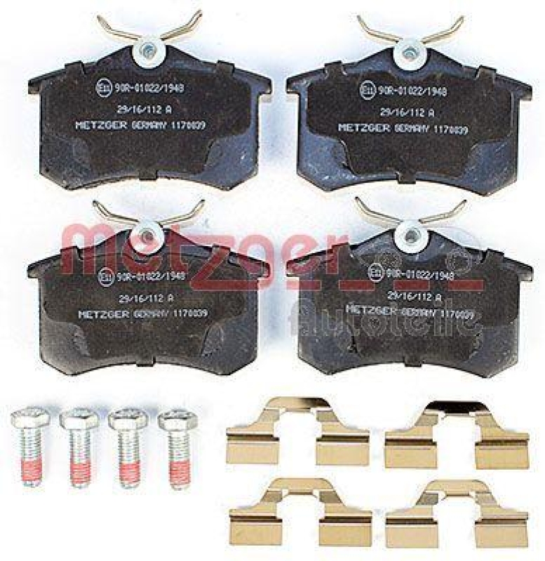 METZGER 1170039 Bremsbelagsatz, Scheibenbremse WVA 20 960