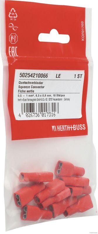 HERTH+BUSS 50254210066 Quetschverbinder 0,5 - 1 mm², 6,3 x 0,8 mm, 10 Stk/pcs