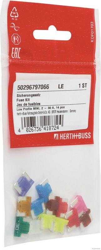 HERTH+BUSS 50296797066 Sicherungssatz Low Profile MINI, 2 - 30 A, 14 pcs