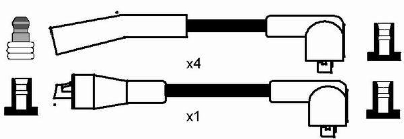 NGK 0887 Z&uuml;ndleitungssatz RC-RV412 |Z&uuml;ndkabel