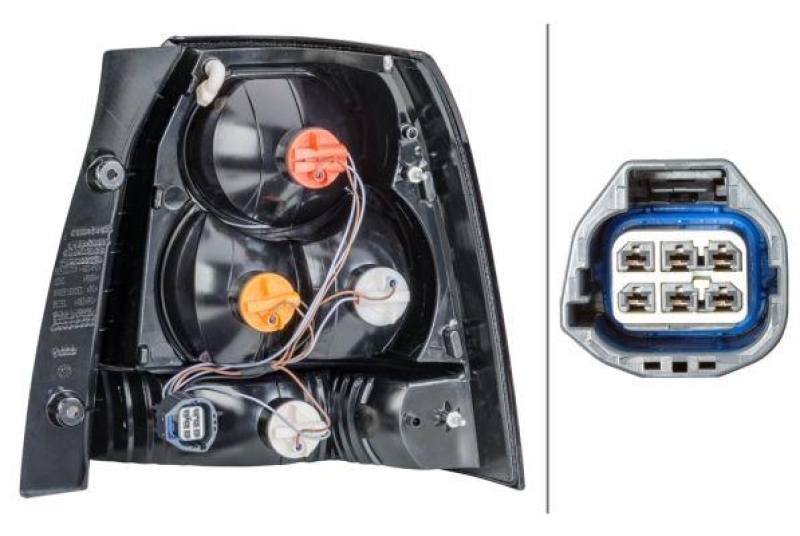 HELLA 2VA 354 666-111 Heckleuchte links Halogen LandRo