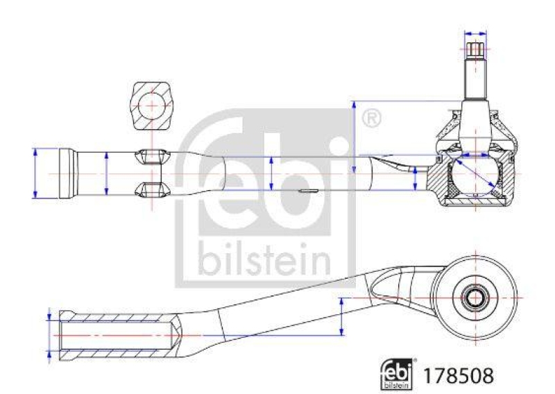 FEBI BILSTEIN 178508 Spurstangenendst&uuml;ck mit Sicherungsmutter f&uuml;r CITROEN