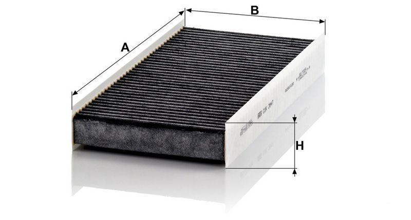 MANN-FILTER CUK 3847 Innenraumluftfilter f&uuml;r PSA