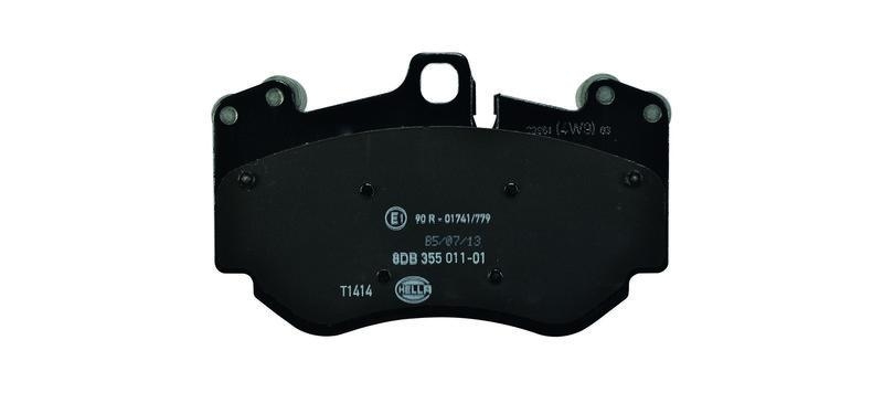 HELLA 8DB 355 011-011 Bremsbelagsatz, Scheibenbremsbelag f&uuml;r PORSCHE CAYENNE (9PA)