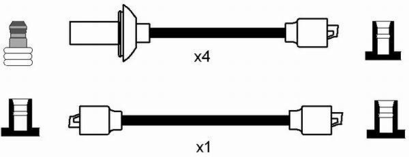 NGK 0948 Z&uuml;ndleitungssatz RC-VW217 |Z&uuml;ndkabel