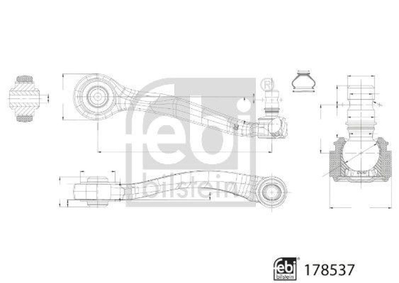 FEBI BILSTEIN 178537 Querlenker mit Lager und Gelenk f&uuml;r VW-Audi