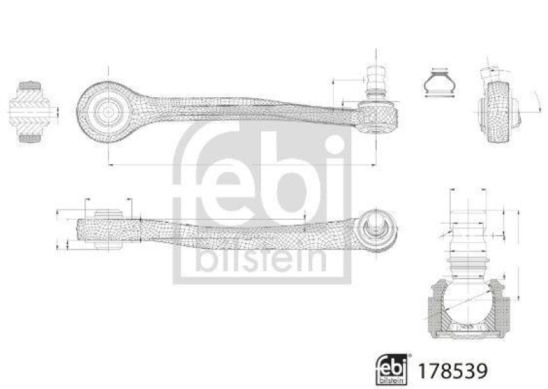 FEBI BILSTEIN 178539 Querlenker mit Lager und Gelenk f&uuml;r VW-Audi