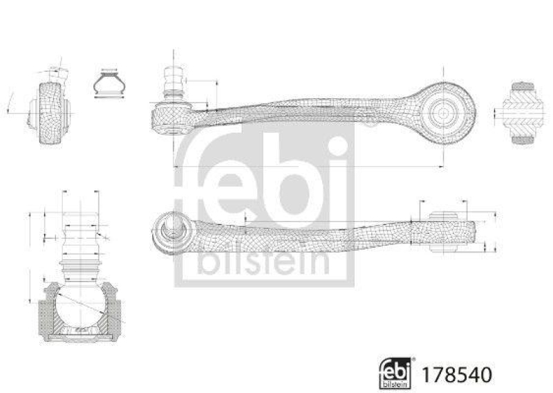 FEBI BILSTEIN 178540 Querlenker mit Lager und Gelenk f&uuml;r VW-Audi