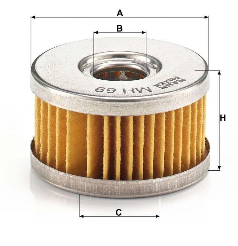 MANN-FILTER MH 69 &Ouml;lfilter f&uuml;r Suzuki Mot