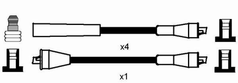 NGK 0986 Z&uuml;ndleitungssatz RC-VX415 |Z&uuml;ndkabel