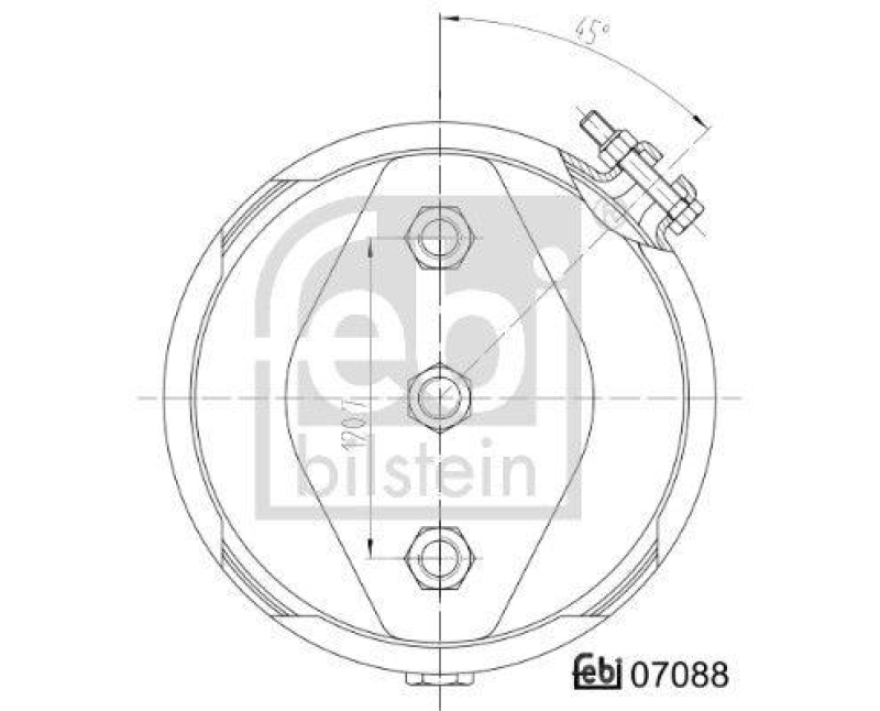 FEBI BILSTEIN 07088 Membranzylinder mit Anbaumaterialuniversell verwendbar