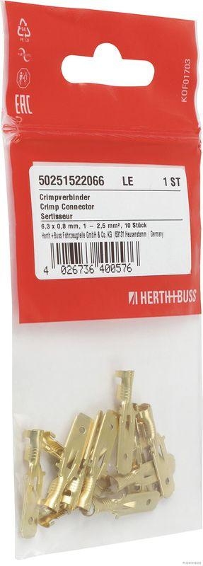 HERTH+BUSS 50251522066 Crimpverbinder 6,3 x 0,8 mm, 1 - 2,5 mm², 10 Stück