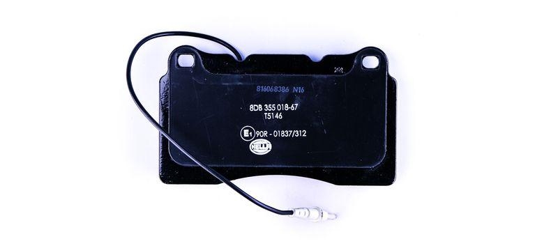 HELLA 8DB 355 018-671 Bremsbelagsatz, Scheibenbremsbelag f&uuml;r P.S.A/LANCIA/FIAT