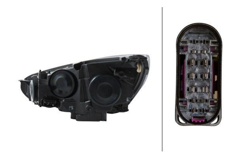 HELLA 1EE 354 827-021 Heckscheinwerfer rechts Halogen FORD