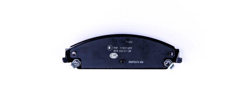 HELLA 8DB 355 011-891 Bremsbelagsatz, Scheibenbremsbelag f&uuml;r LANCIA