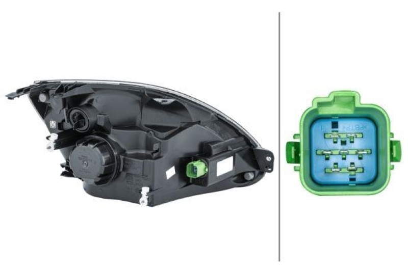 HELLA 1EF 010 197-011 Heckscheinwerfer links Halogen FORD