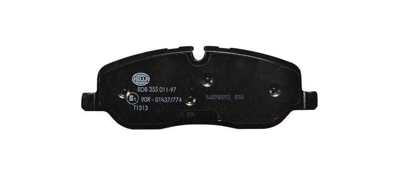 HELLA 8DB 355 011-971 Bremsbelagsatz, Scheibenbremsbelag f&uuml;r LANDROVER