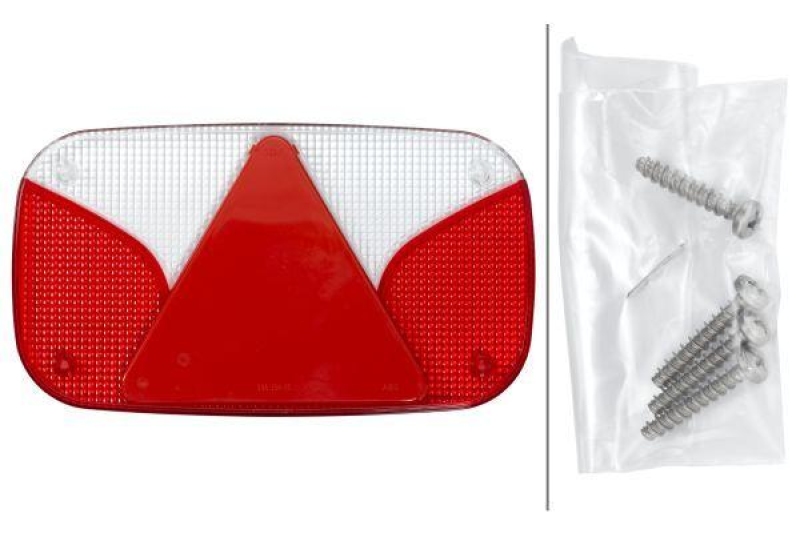 HELLA 9EL 990 632-041 Lichtscheibe rot / glasklar Smiley