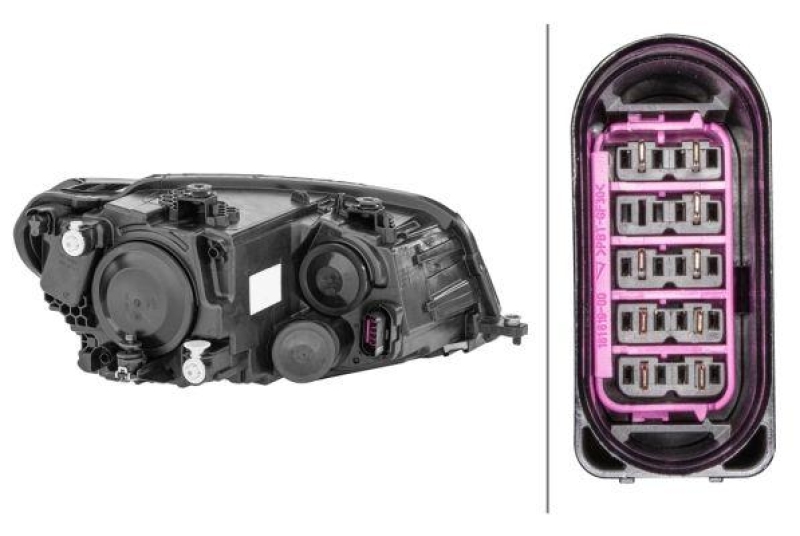 HELLA 1ED 012 286-011 Heckscheinwerfer links Halogen VW