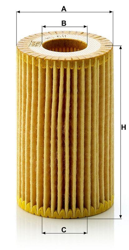 MANN-FILTER HU 611 x &Ouml;lfilter f&uuml;r Renault