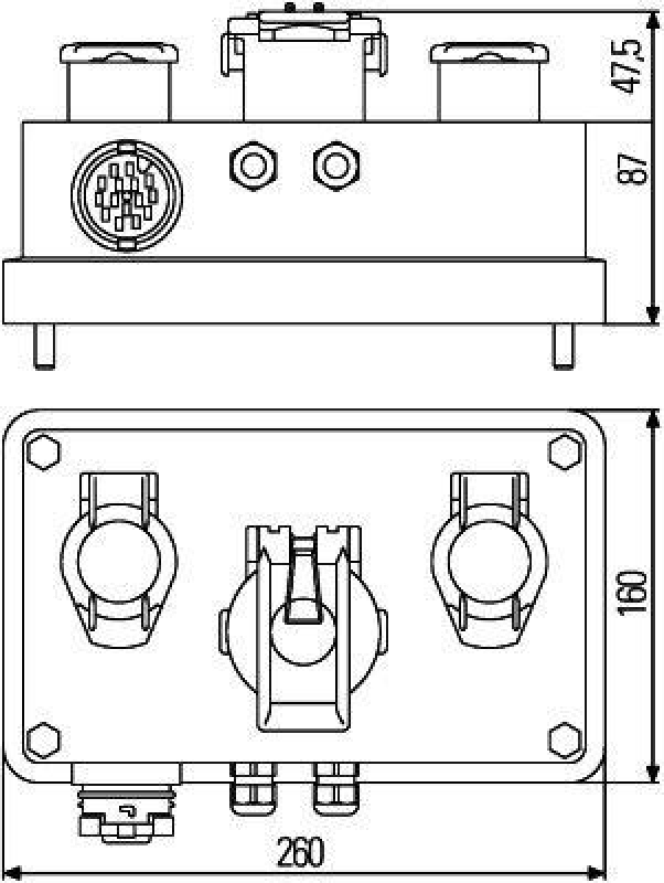 HELLA 8JE 340 898-001 Kabelverbindungsdose, FRO