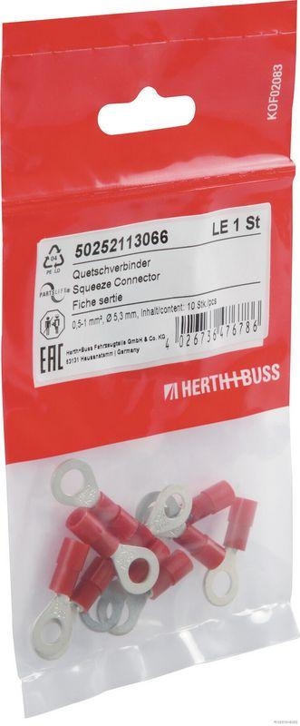 HERTH+BUSS 50252113066 Quetschverbinder 0,5-1 mm², Ø 5,3 mm, DIN 46237, 10 Stück