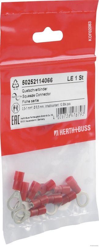 HERTH+BUSS 50252114066 Quetschverbinder 0,5-1 mm&sup2;, &Oslash; 6,5 mm, DIN 46237, 10 St&uuml;ck