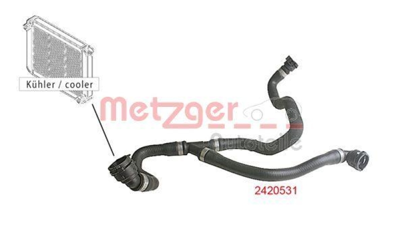 METZGER 2420531 Kühlerschlauch für BMW