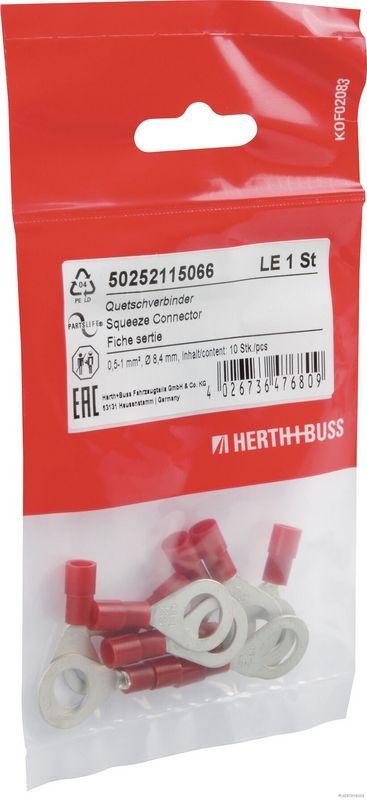 HERTH+BUSS 50252115066 Quetschverbinder 0,5-1 mm&sup2;, &Oslash; 8,4 mm, DIN 46237, 10 St&uuml;ck