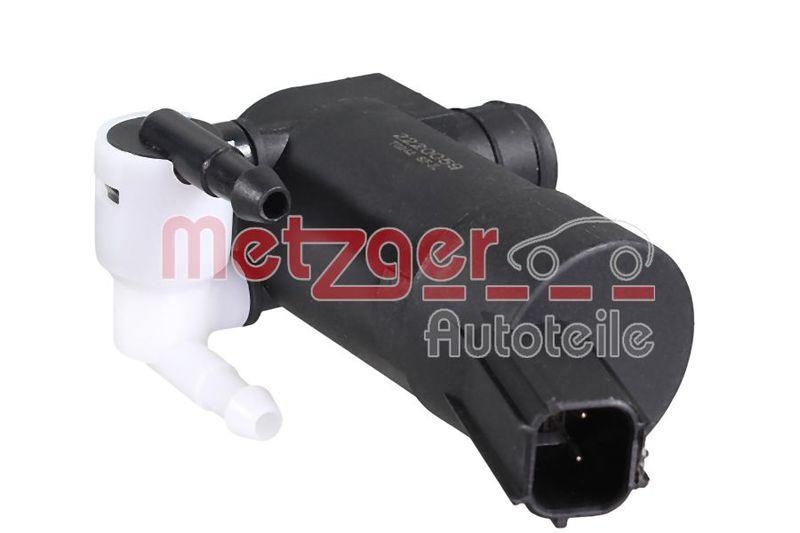 METZGER 2220059 Waschwasserpumpe, Scheibenreinigung f&uuml;r FORD vorne