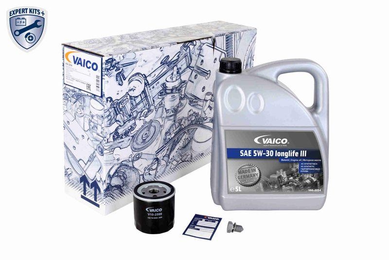 VAICO V60-3004 Teilesatz, Inspektion Sae 5W-30 Longl. Iii + Filter + &Ouml;lablass f&uuml;r VW