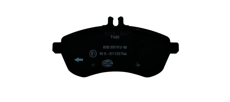 HELLA 8DB 355 012-581 Bremsbelagsatz, Scheibenbremsbelag f&uuml;r MB