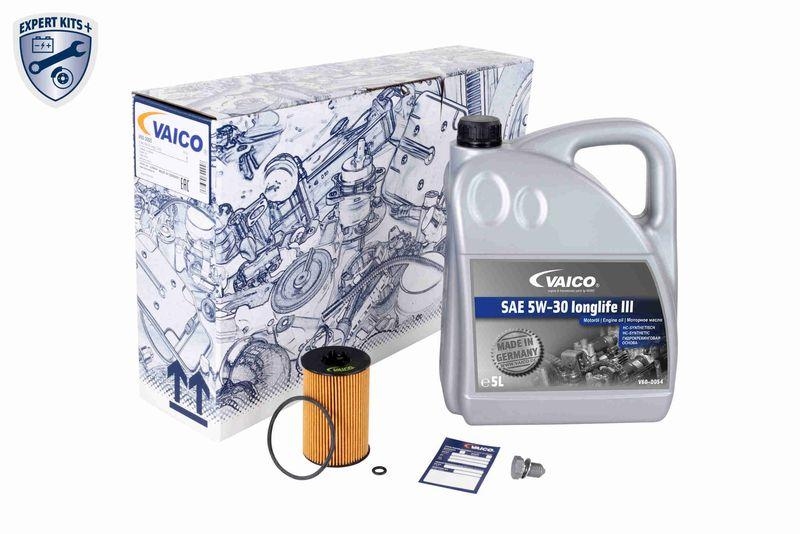 VAICO V60-3005 Teilesatz, Inspektion Sae 5W-30 Longl. Iii + Filter + &Ouml;lanlass f&uuml;r VW
