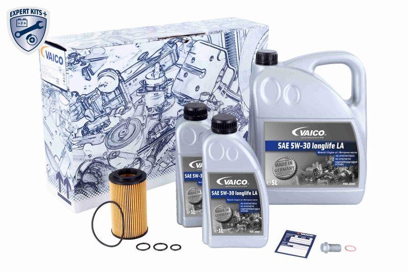 VAICO V60-3011 Teilesatz, Inspektion Sae 5W-30 Mb + Filter + &Ouml;lablassschraube f&uuml;r MERCEDES-BENZ