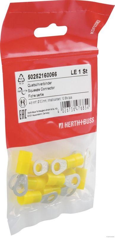 HERTH+BUSS 50252160066 Quetschverbinder 4 - 6 mm², Ø 5,3 mm, DIN 46237, 10 Stück