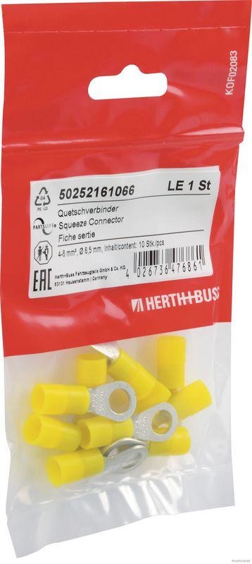 HERTH+BUSS 50252161066 Quetschverbinder 4 - 6 mm&sup2;, &Oslash; 6,5 mm, DIN 46237, 10 St&uuml;ck