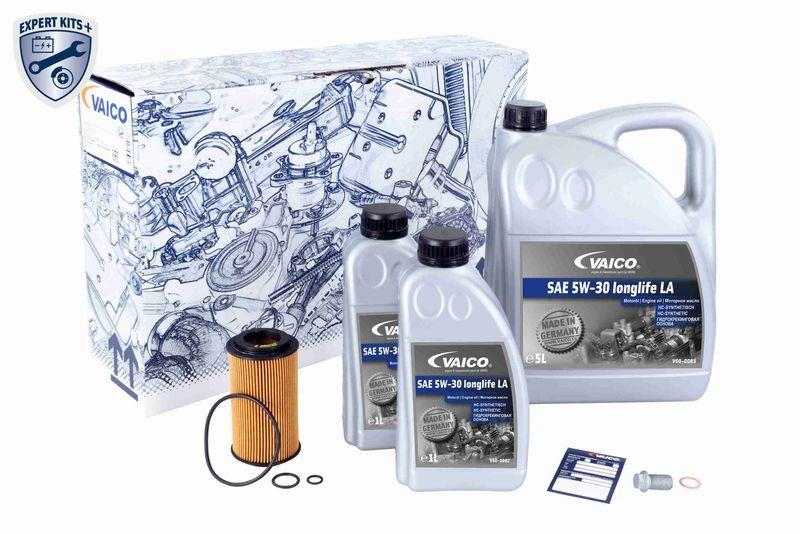 VAICO V60-3014 Teilesatz, Inspektion Sae 5W-30 Mb + Filter + &Ouml;lablassschraube f&uuml;r MERCEDES-BENZ