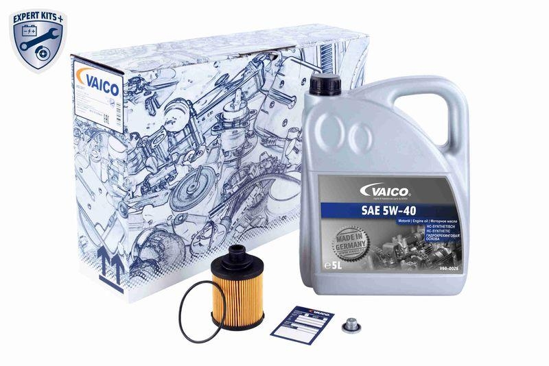 VAICO V60-3017 Teilesatz, Inspektion Sae 5W-40 + Filter + &Ouml;lablassschraube F&uuml; f&uuml;r OPEL