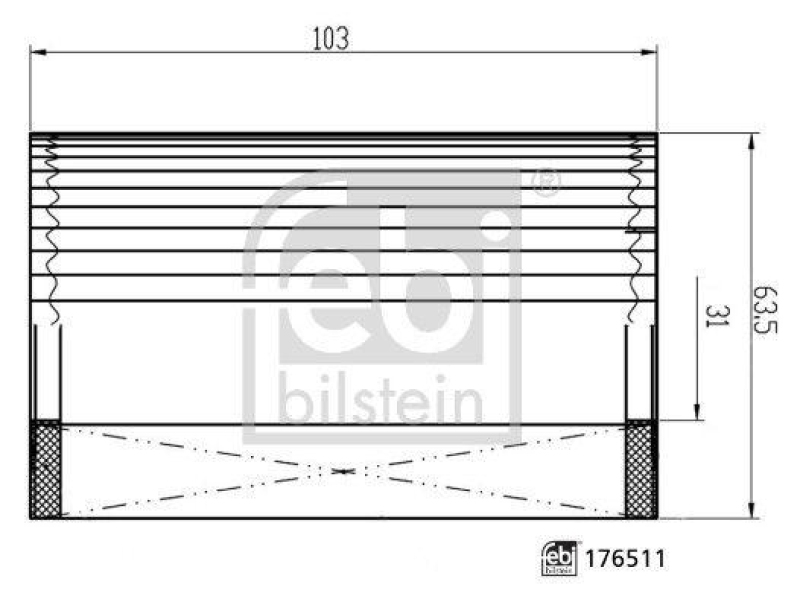 FEBI BILSTEIN 176511 Ölfilter mit Dichtringen für Mercedes-Benz