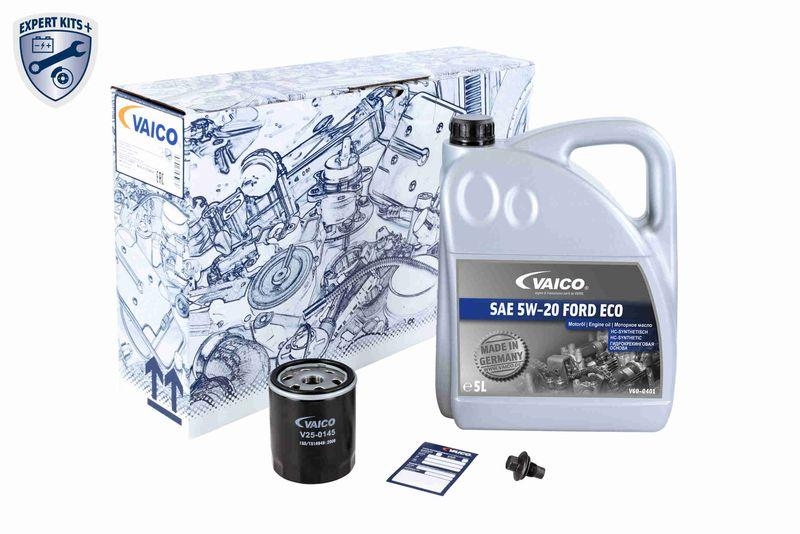 VAICO V60-3018 Teilesatz, Inspektion Sae 5W-20 F + Filter + &Ouml;lablassschraube f&uuml;r FORD
