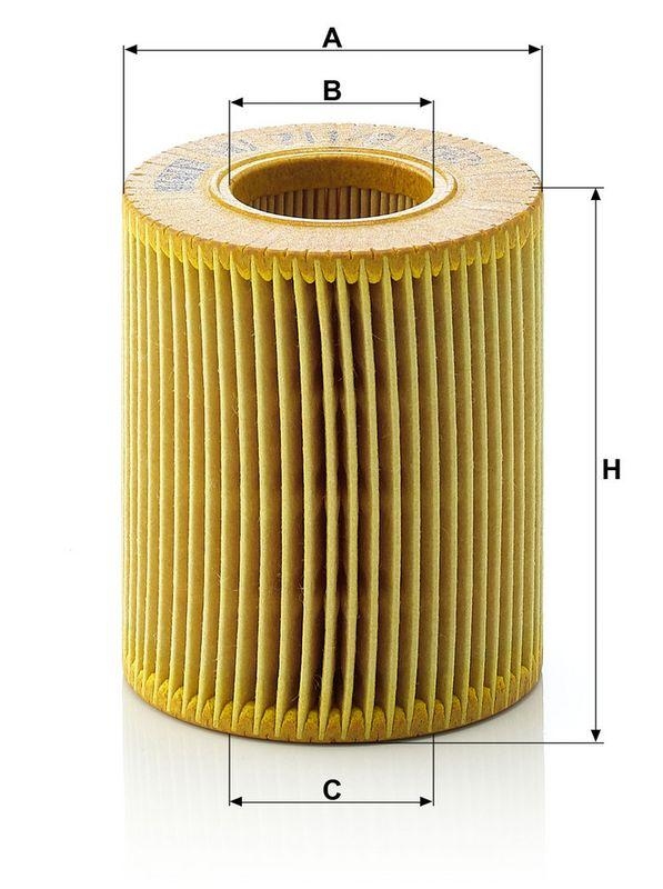 MANN-FILTER HU 711/2 x &Ouml;lfilter f&uuml;r Mazda