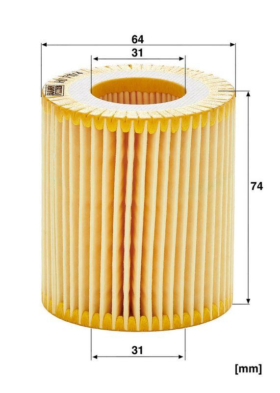 MANN-FILTER HU 711/4 x &Ouml;lfilter f&uuml;r Opel