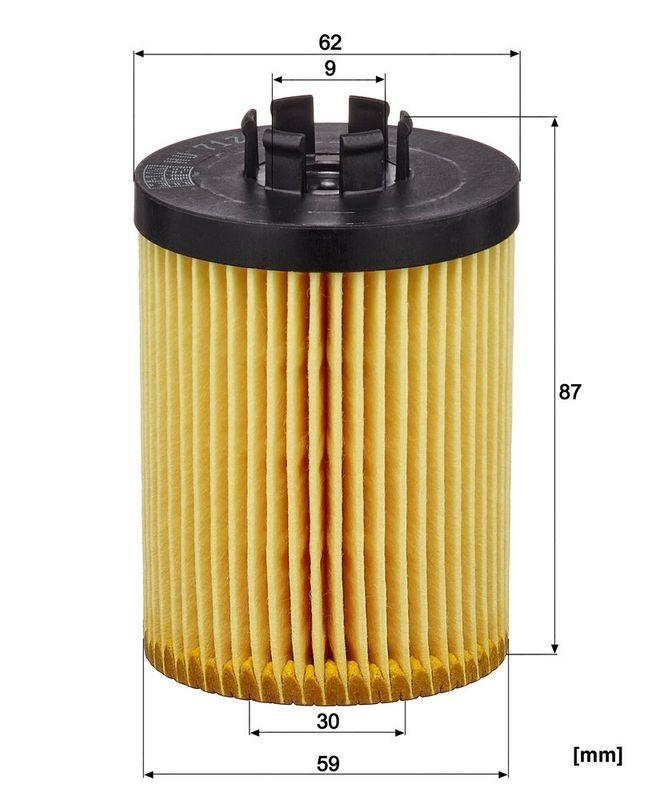 MANN-FILTER HU 712/8 x &Ouml;lfilter f&uuml;r Opel