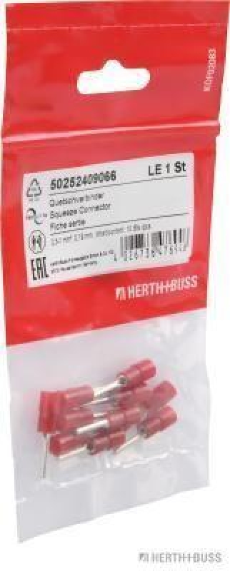HERTH+BUSS 50252409066 Quetschverbinder 0,5 - 1 mm², Ø 1,9 mm, DIN 46231, 10 Stück