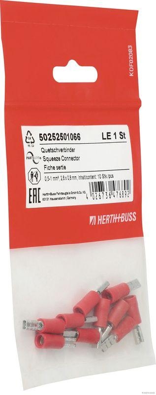 HERTH+BUSS 50252501066 Quetschverbinder 0,5 - 1 mm&sup2;, 2,8 x 0,8 mm, DIN 46245, 10 St&uuml;ck