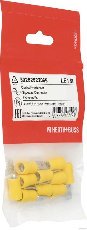 HERTH+BUSS 50252522066 Quetschverbinder 4 - 6 mm&sup2;, 6,3 x 0,8 mm, DIN 46245, 10 St&uuml;ck