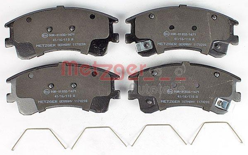 METZGER 1170200 Bremsbelagsatz, Scheibenbremse WVA 24 046