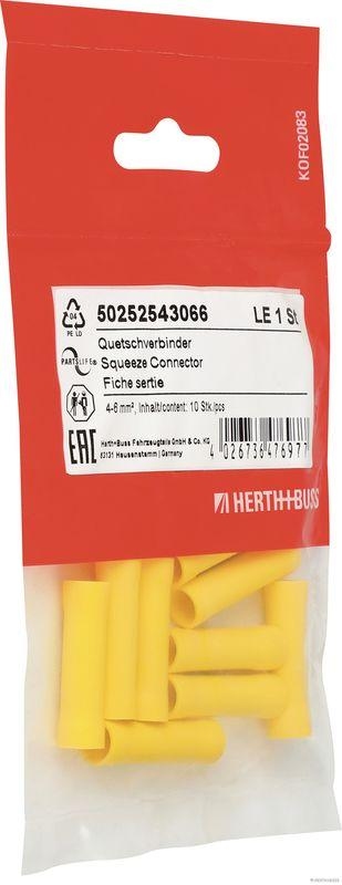 HERTH+BUSS 50252543066 Quetschverbinder 4 - 6 mm&sup2;, DIN 46245, Sto&szlig;verbinder, 10 St&uuml;ck