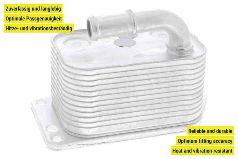 VEMO V42-60-0005 Ölkühler, Motoröl ohne Dichtung, Wassergekühlt für PEUGEOT